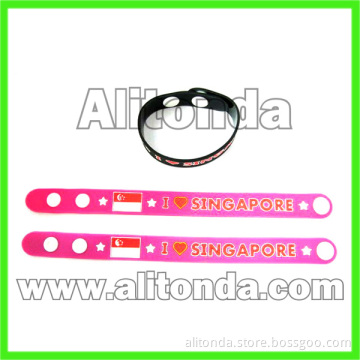 Silicone soft promotional wristband custom